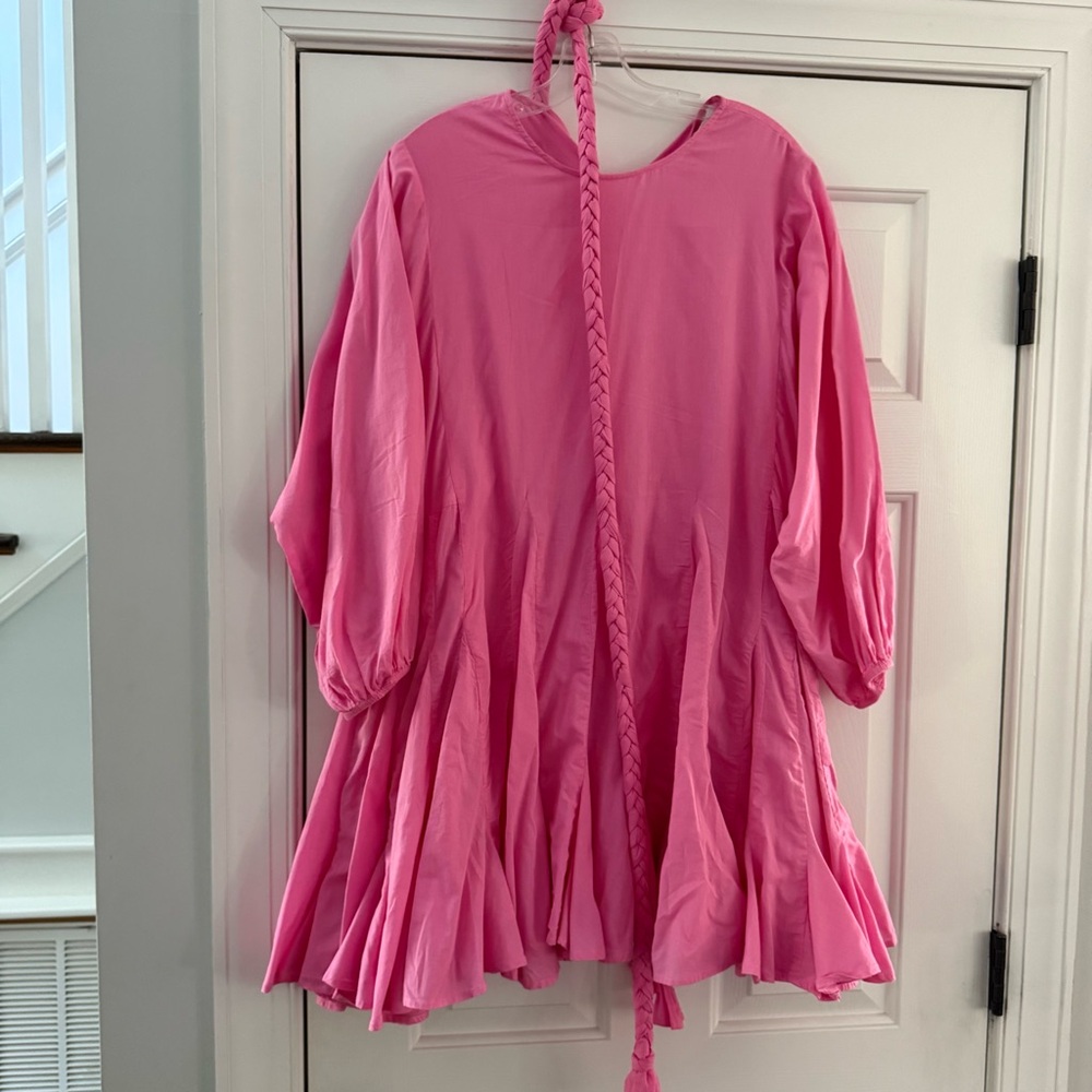 RHODE Vibrant Pink Dress with Braided Strap